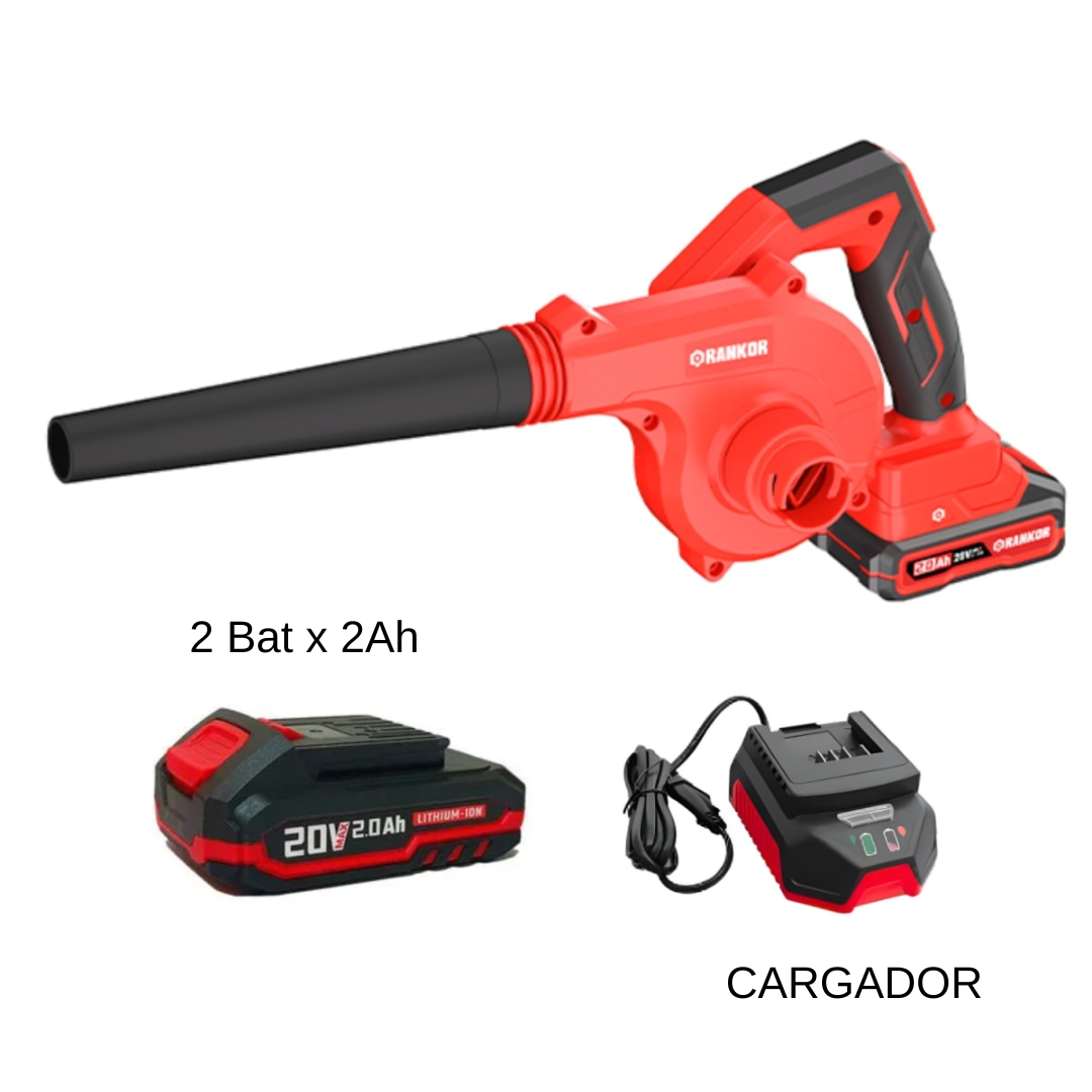 SOPLADORA ASPIRADORA INALAMBRICO + 2 baterias y 1 cargador RANKOR