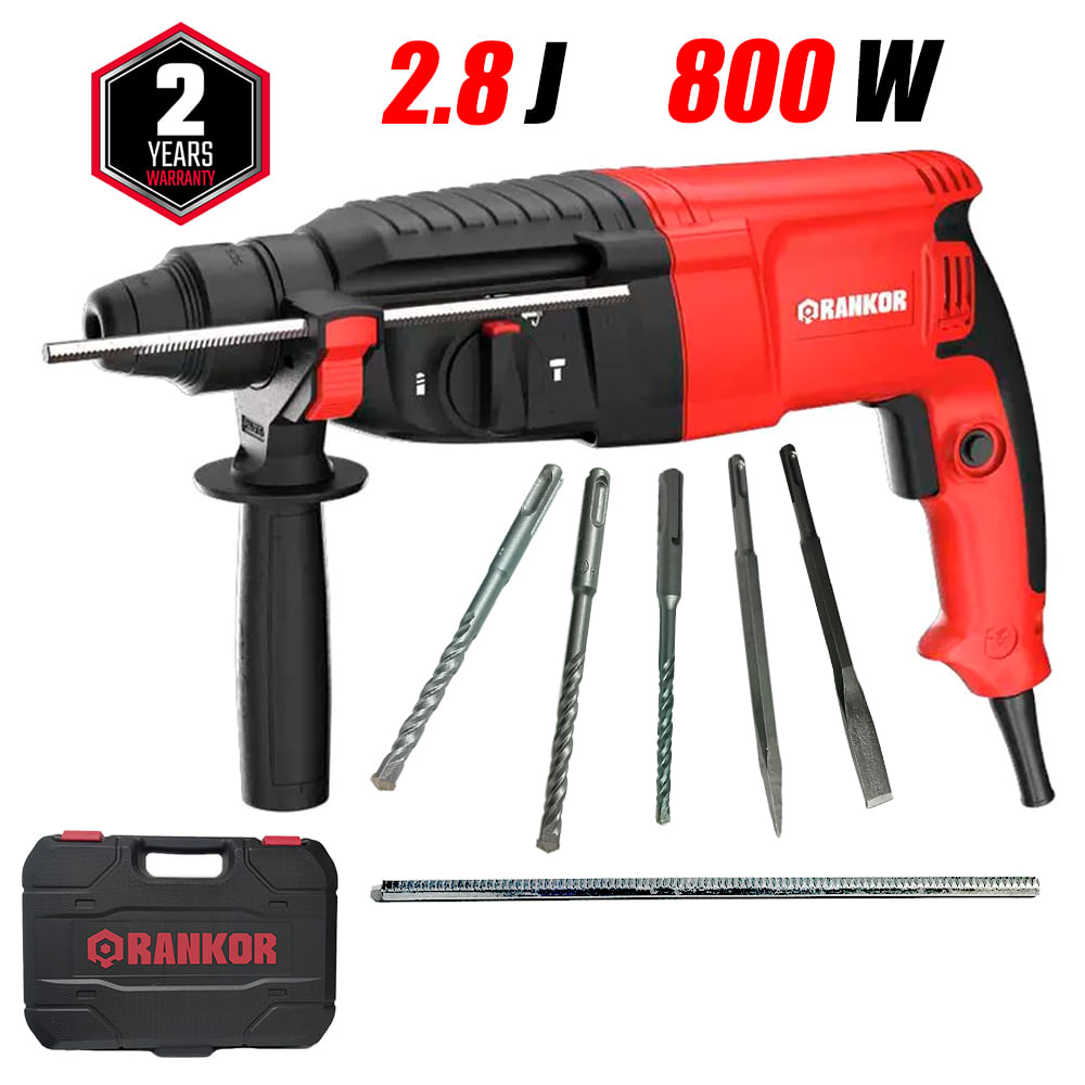 MARTILLO PERFORADOR 800W RANKOR 26mm 2.8J 3kg / RHD80001